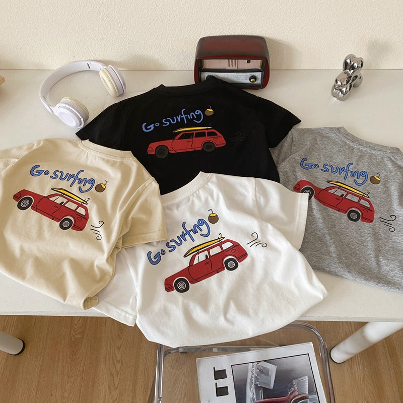 【BABY&KID】夏新作 車柄半袖TシャツSK092120