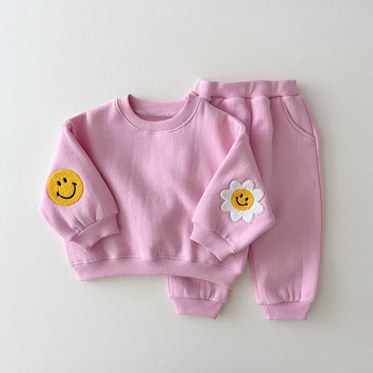 【BABY&KID】可愛い笑顔花柄セットアップSK030301