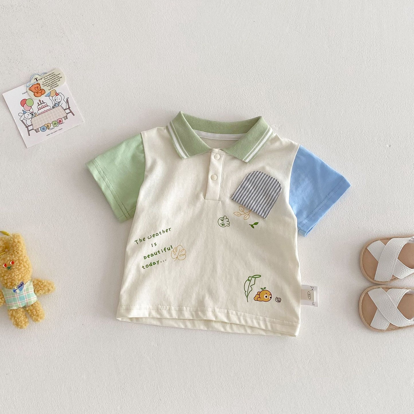 【BABY&KID】夏新作  カラーバリPOLOTシャツSK061809
