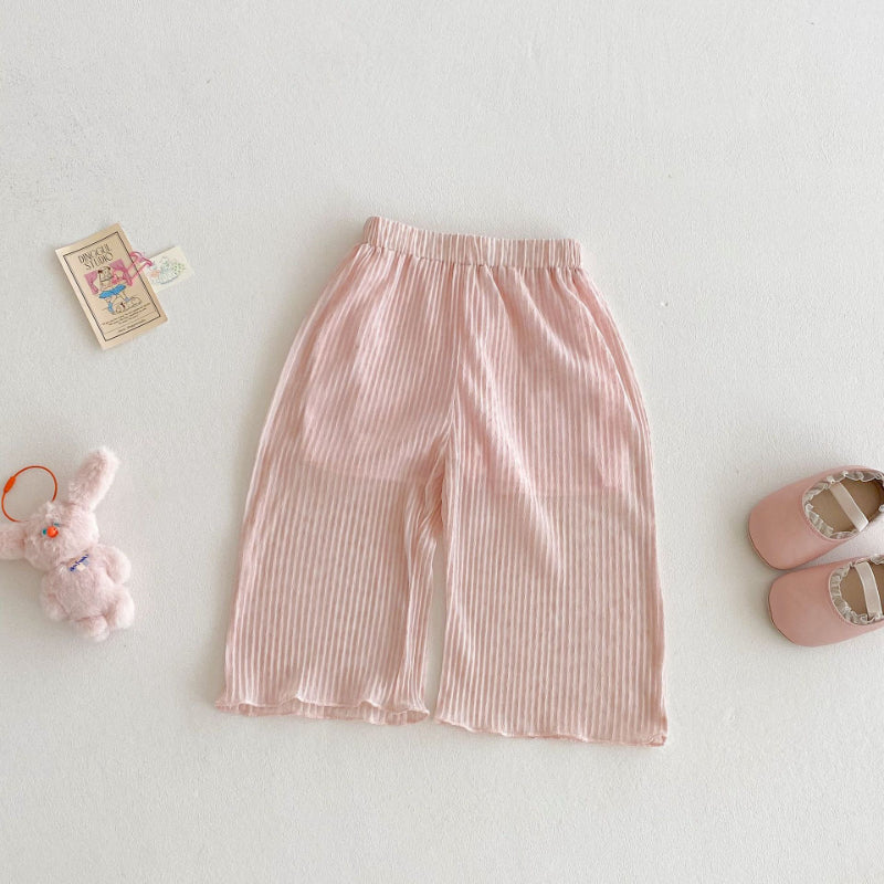 【BABY&KID】夏新作 ピンクリボントップス&パンツセットSK070204