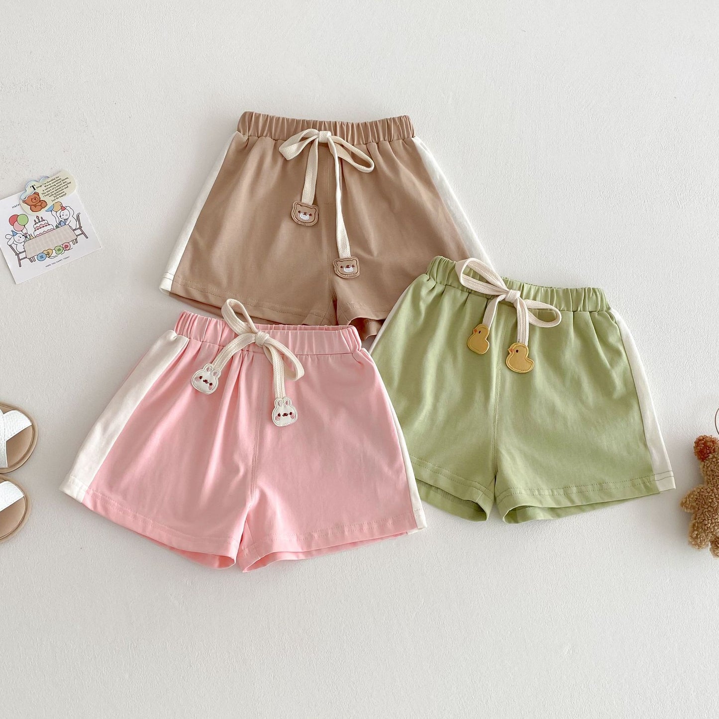 【BABY&KID】夏新作 カラーバリカートゥーンセットアップSK061807