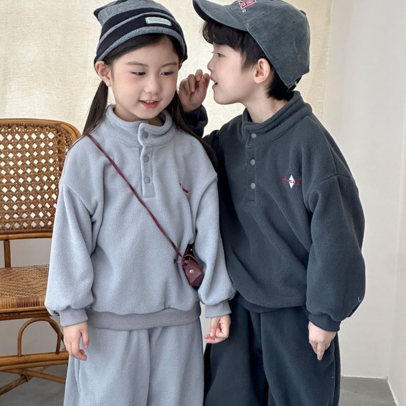 【BABY&KID】冬新作 カジュアル裏起毛セットアップSK102029