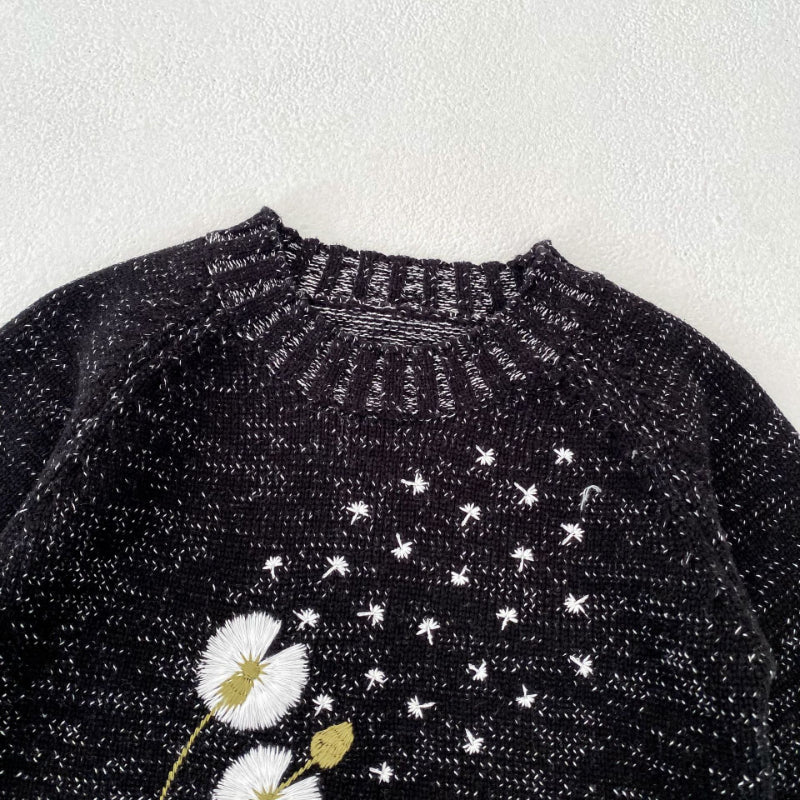 【BABY&KID】立体刺繍クルーネックプルオーバーニットSK100630