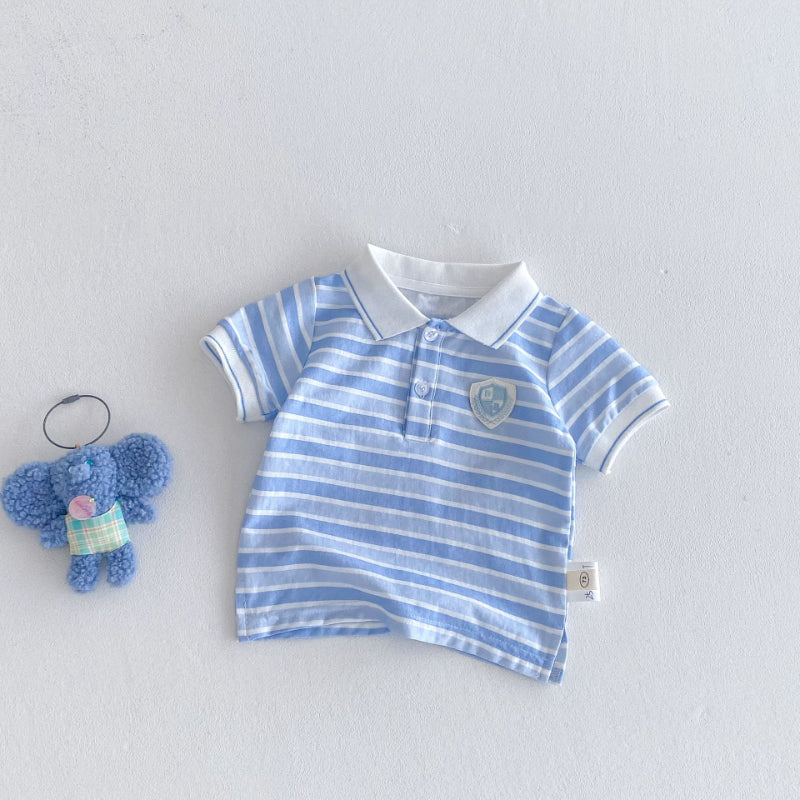 【BABY&KID】夏新作 学院風ストライプセットSK070203