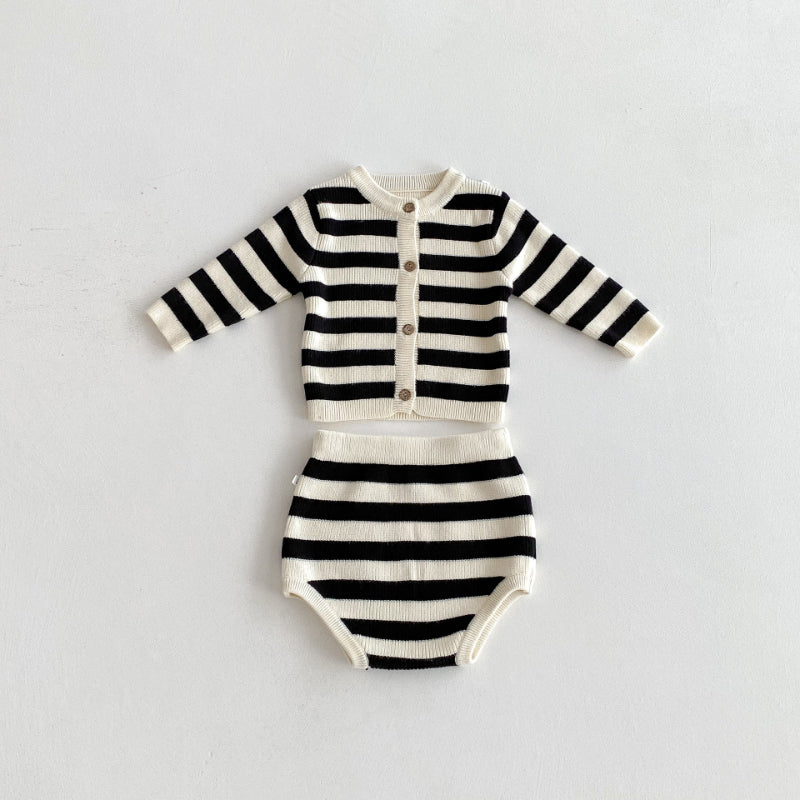 【BABY】ボーダーニットセットアップSK101521