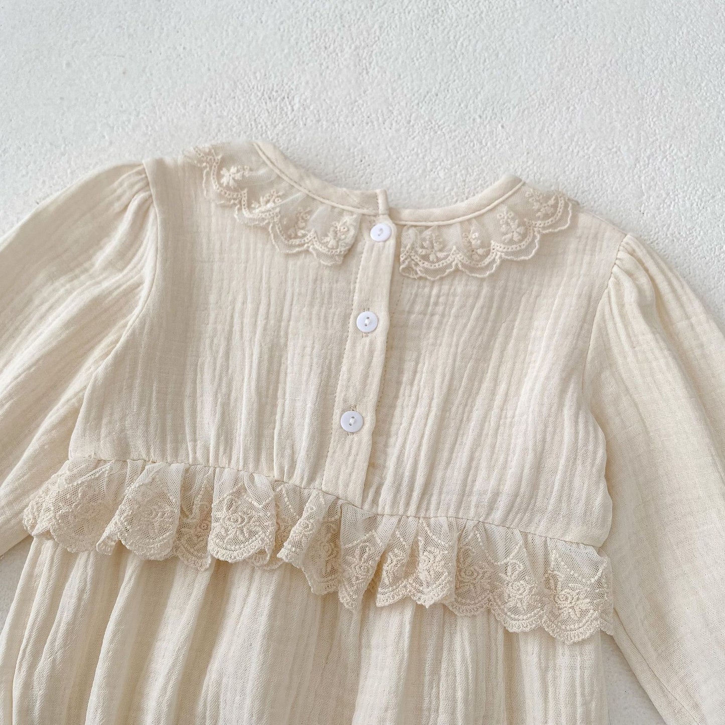 【BABY】レース花刺繡ロンパースSK030614