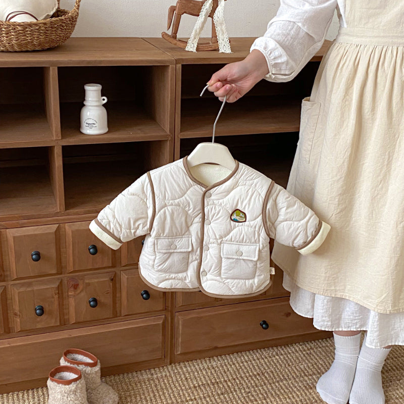【BABY&KID】冬新作ワッペン付きあったかジャケットSK102529