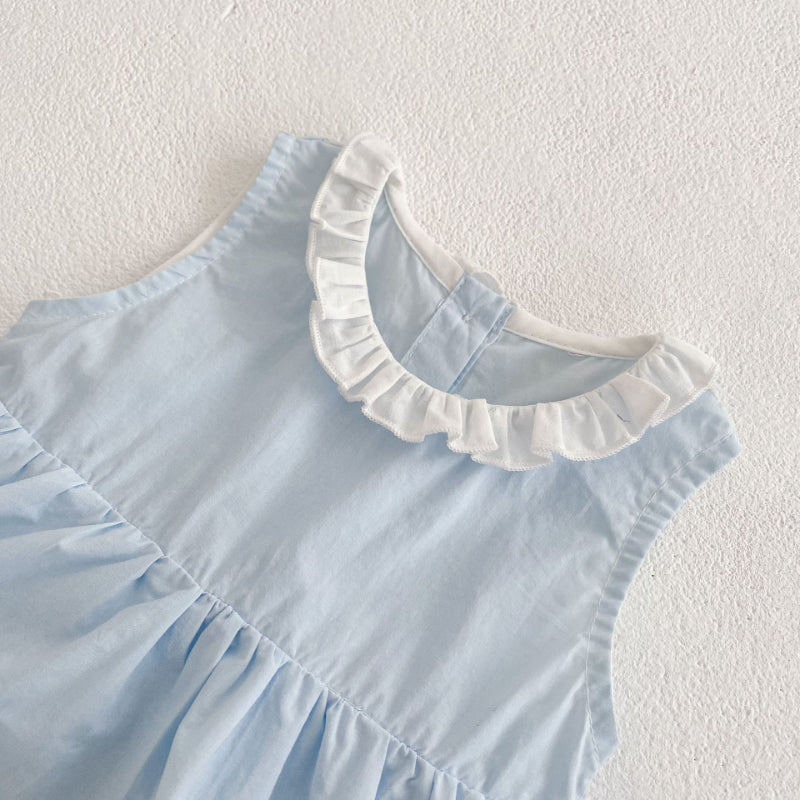 【BABY】夏新作 ハート刺繍ロンパースワンピースSK090702