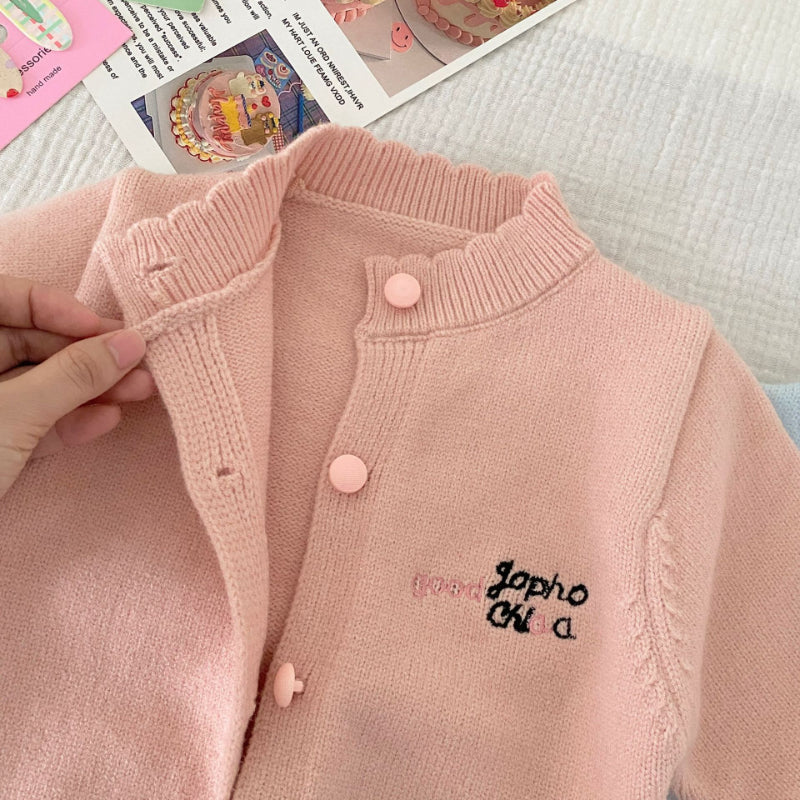 【BABY】英字刺繍カーディガン&パンツSK092908