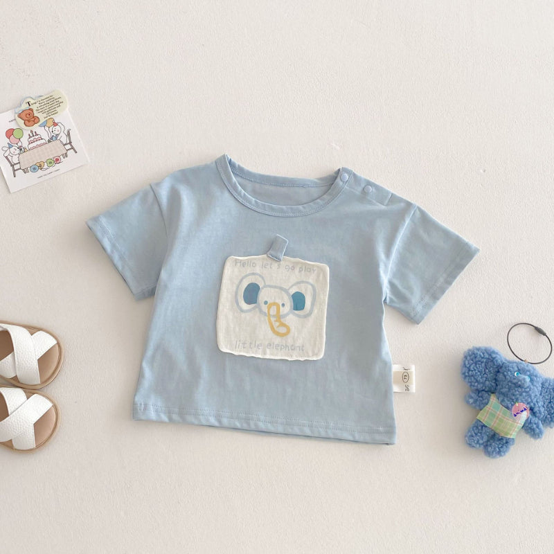【BABY&KID】夏新作 アニマルロゴ可愛いTシャツSK072004