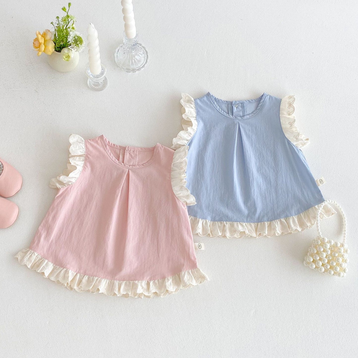【BABY&KID】夏新作 可愛いフラワーシャツ、パンツSKO71213