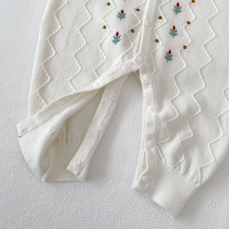 【BABY】刺繍ニットカバーオールSK100706