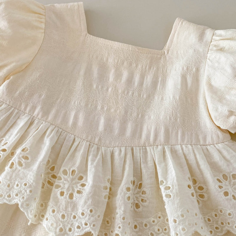 【BABY&KID】夏新作 刺繍花辺ワンピースSK071929