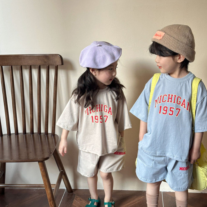 【BABY&KID】夏新作 MICHIGANカジュアルセットアップ SK063001