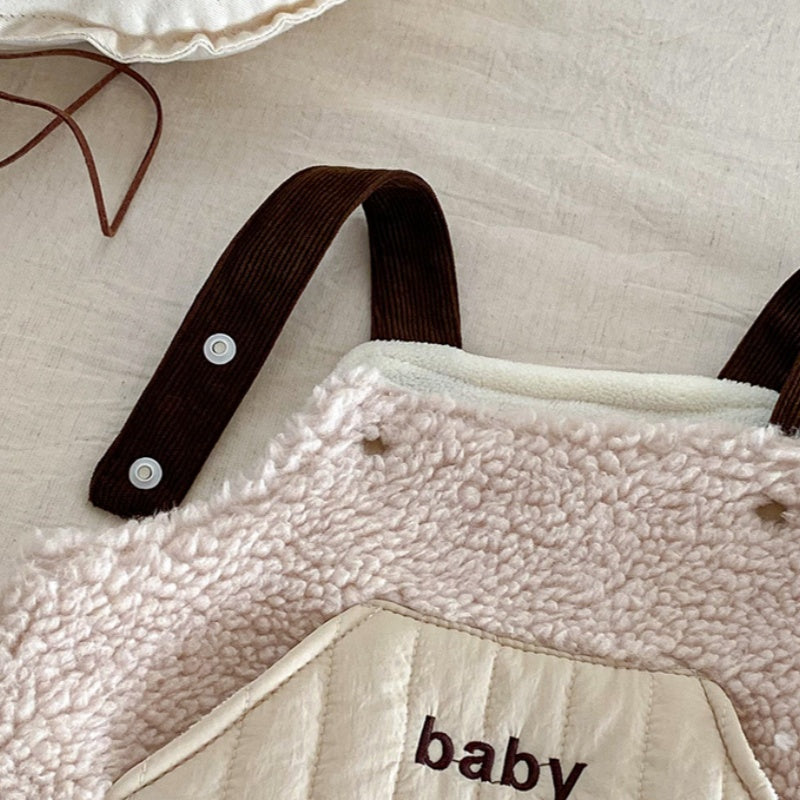 【BABY】冬新作 裏起毛ファーサロペットSK102120