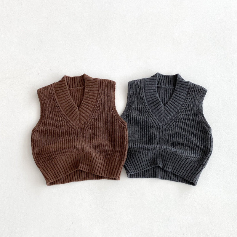 【BABY&KID】VネックレトロニットベストSK092919