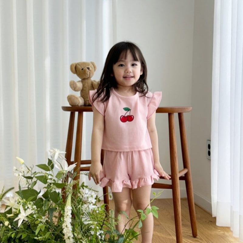 【BABY&KID】夏新作 さくらんぼセットアップSK080214