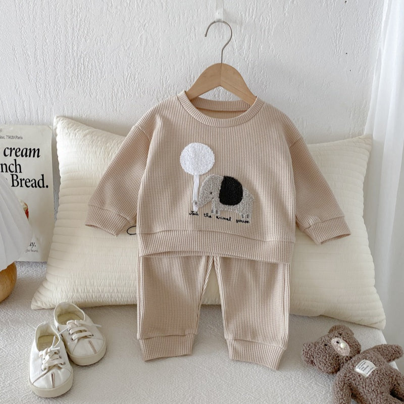 【BABY&KID】ぞうワッフルセットアップSK092717