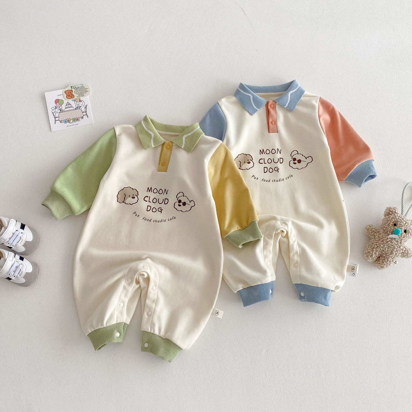 【BABY】MOON CLOUD DOGロンパースSK030714