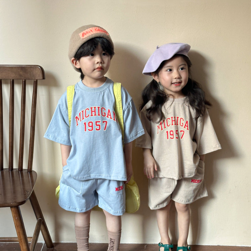 【BABY&KID】夏新作 MICHIGANカジュアルセットアップ SK063001