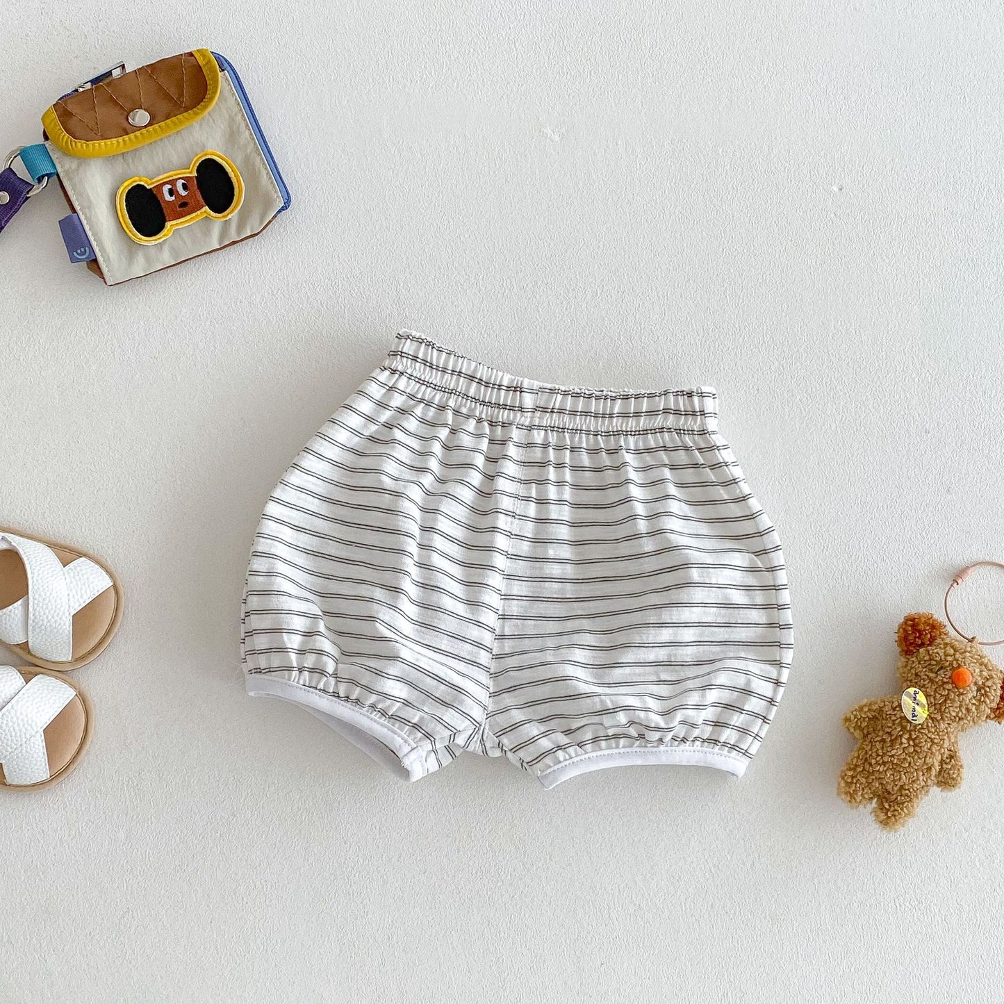 【BABY&KID】夏新作 クマボーダーノースリーブセットアップSKO71214
