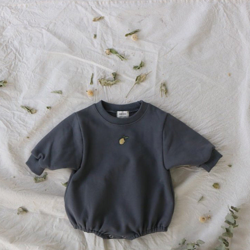 【BABY】洋ナシ刺繍ロンパースSK100723