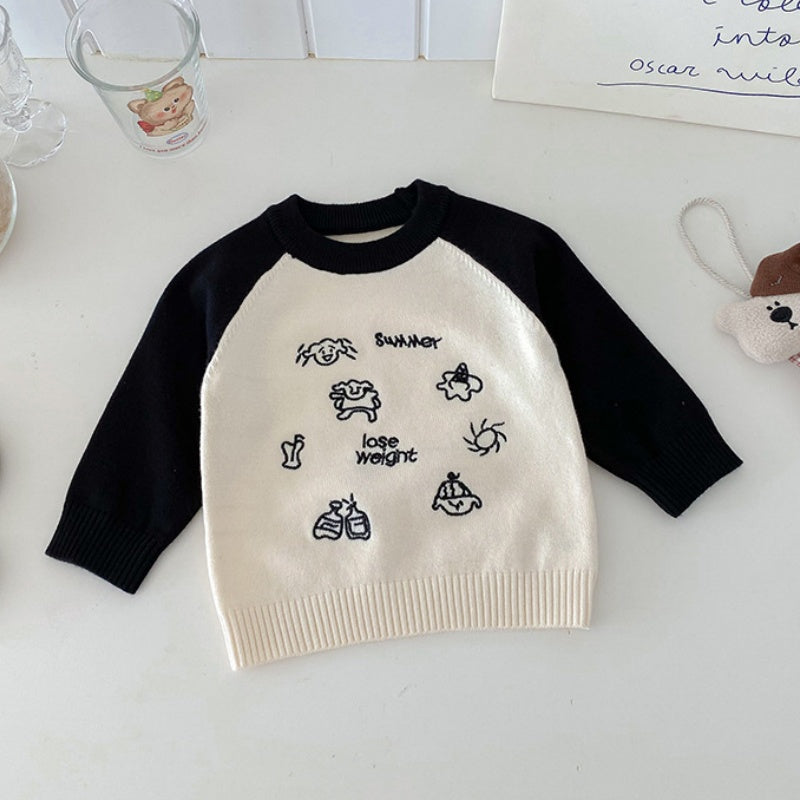 【BABY】カートゥーンラグランニットセーターSK101915