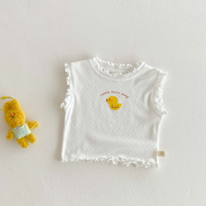 【BABY&KID】夏新作 アヒルブルーチェックロンパース、ワンピース、ベスト、Tシャツ、オーバーオールSK070515