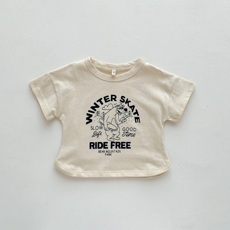 【BABY&KID】夏新作 カートゥーン英字プリントTシャツSK062917