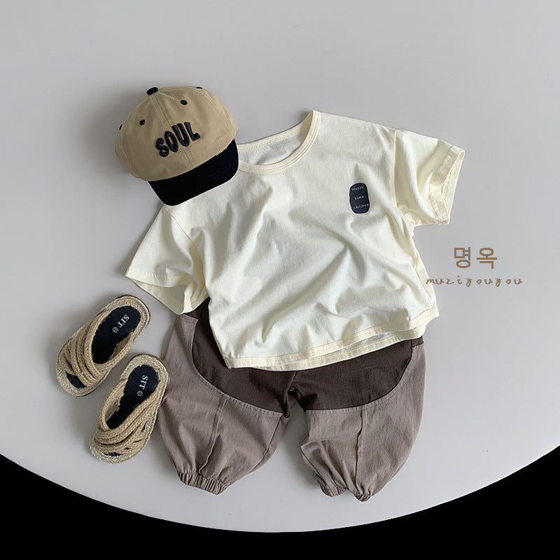 【BABY&KID】夏新作 英字がプリントされたTシャツSK080813