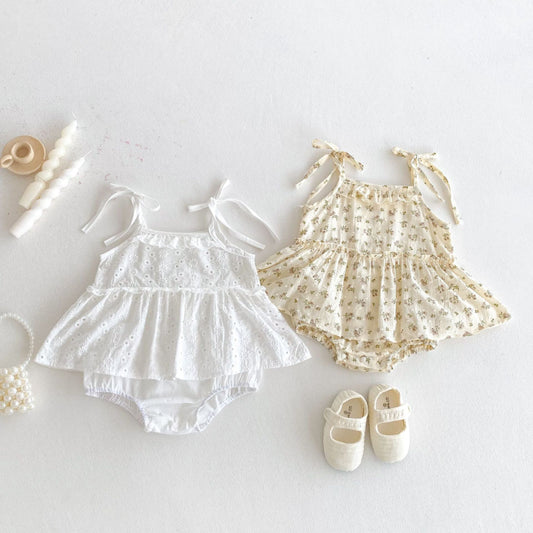 【BABY】夏新作 無地、花柄キャミロンパーススカートSK091114