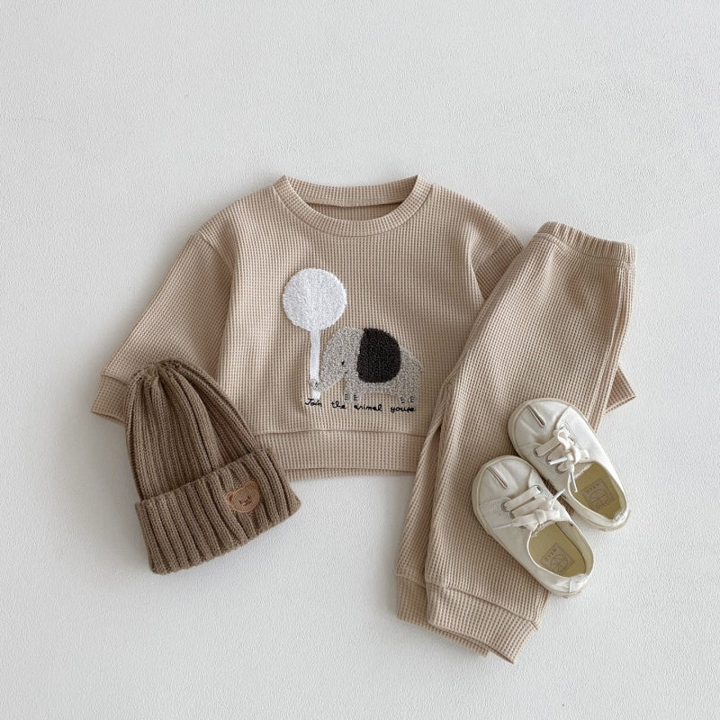 【BABY&KID】ぞうワッフルセットアップSK092717