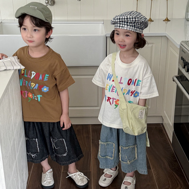 【BABY&KID】夏新作 レタード半袖TシャツSK080514
