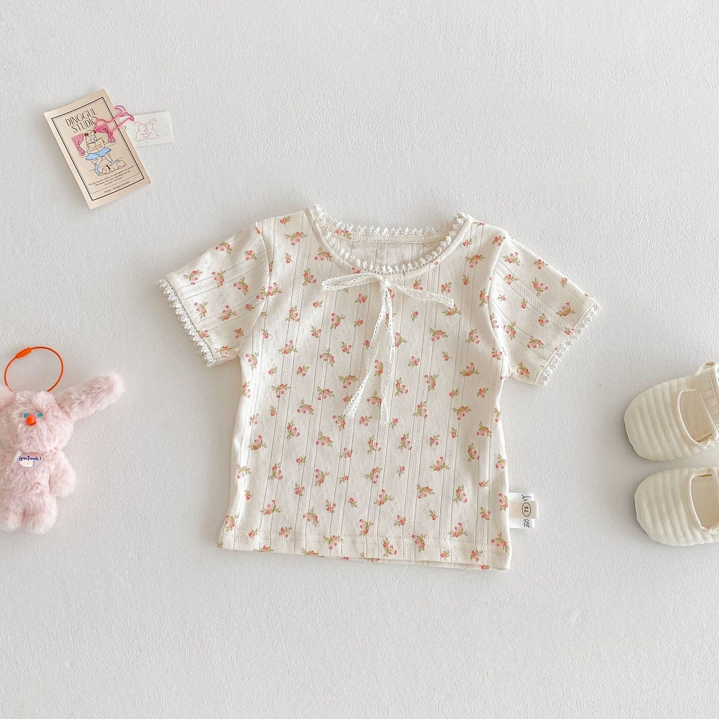 【BABY&KID】夏新作 無地&小花柄コットンTシャツSKO71210