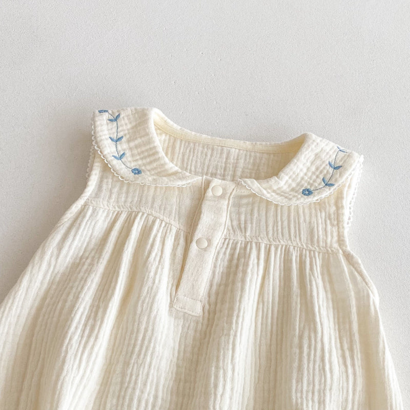 【BABY】夏新作 くま刺繍ロンパースSK092207