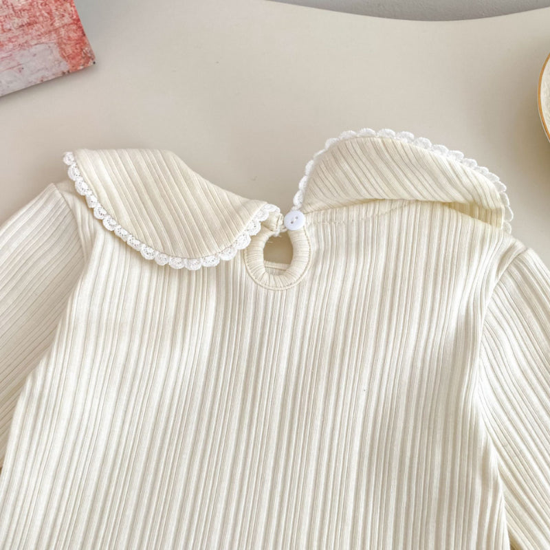 【BABY&KID】フリル裾ベスト&パンツ、レースドールカラーブラウスSK100844