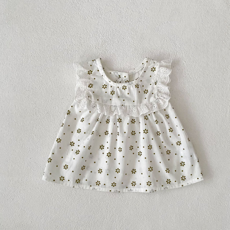 【BABY&KID】夏新作 小花柄トップス&ショートパンツSK081607