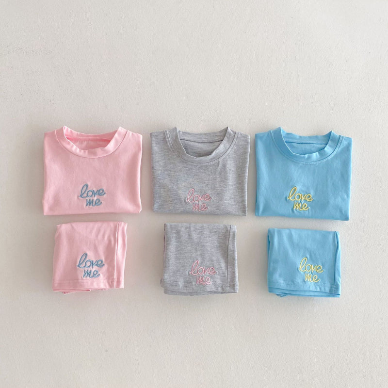 【BABY&KID】夏新作 ロゴ刺繍セットアップSK091214