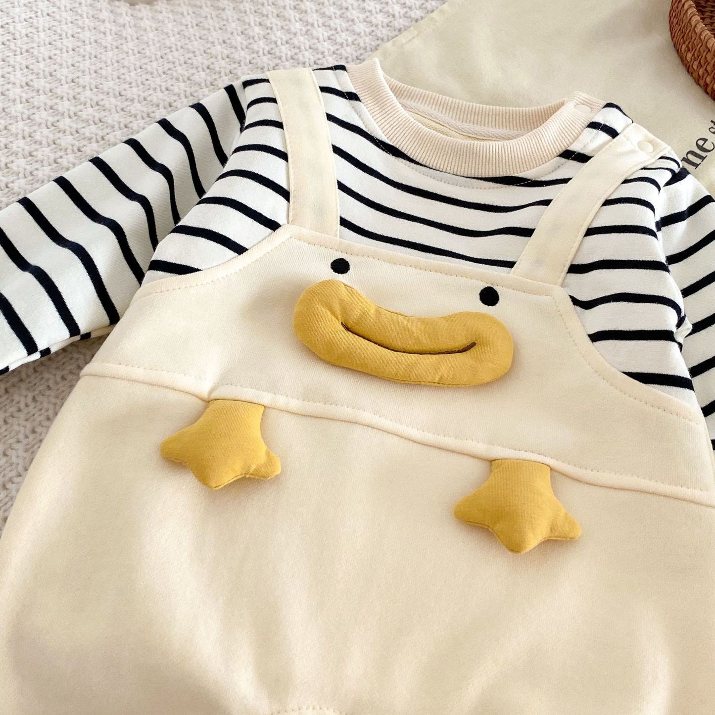 【BABY】レイヤードダックボーダーロンパースSK062413