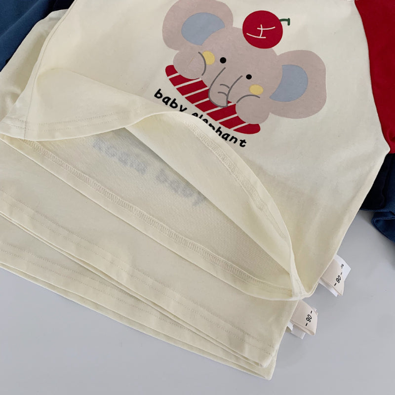 【BABY&KID】可愛い動物ラグラン袖TシャツSK100534