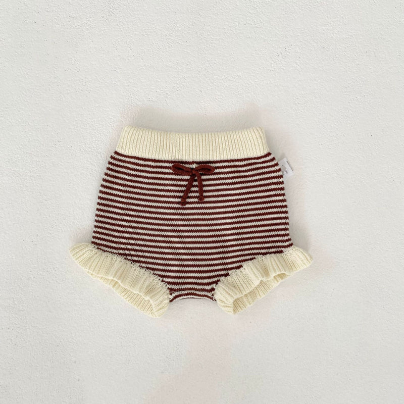 【BABY】フリルニットカーディガン、ショートパンツSK102513