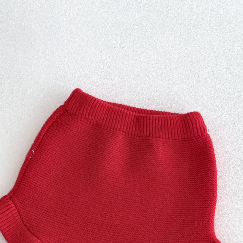 【BABY】いちご柄ニットセットアップSK092401