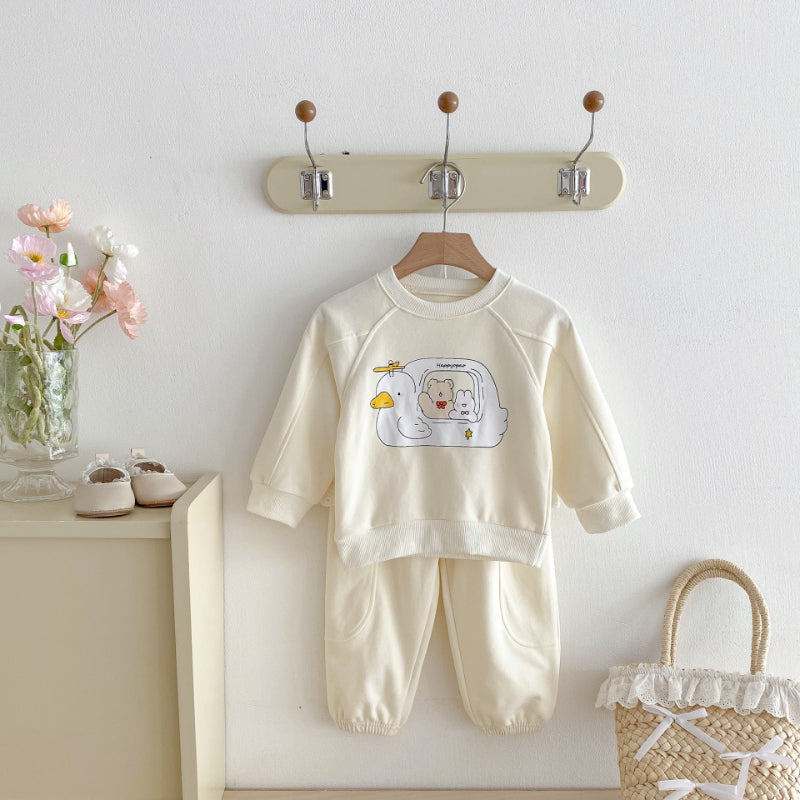 【BABY&KID】アヒルプリントセットアップSK092915