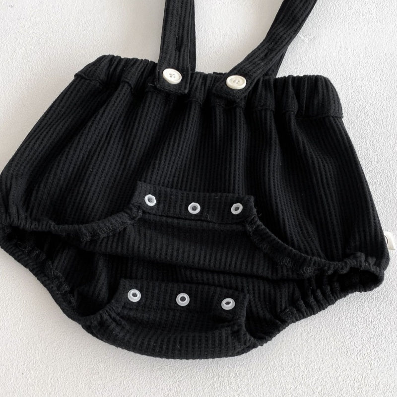 【BABY】レーストリム小花柄トップス&サロペットショートパンツSK102311