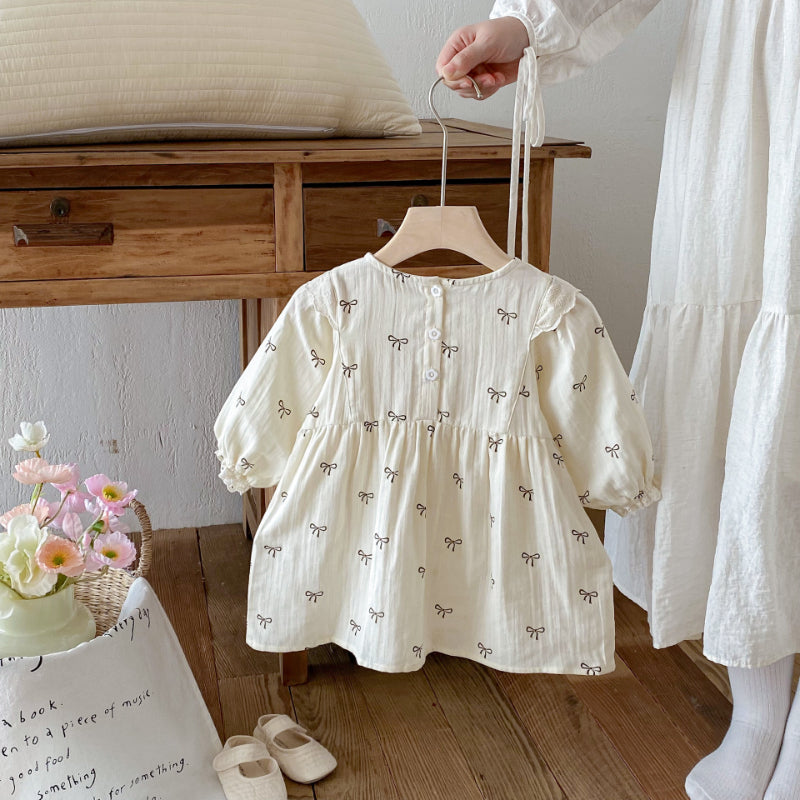 【BABY&KID】蝶結びプリントワンピースSK011021