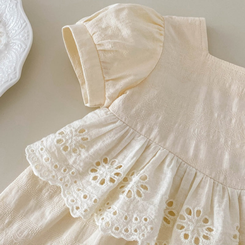 【BABY&KID】夏新作 刺繍花辺ワンピースSK071929