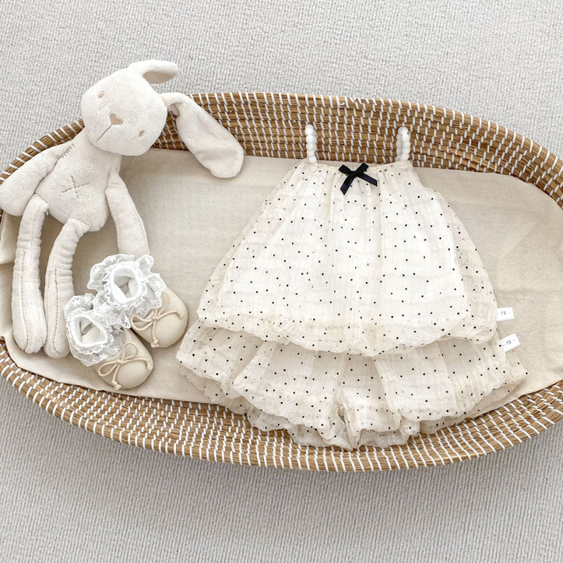 【BABY&KID】夏新作 ふわふわドットトップス&ブルマSK071930