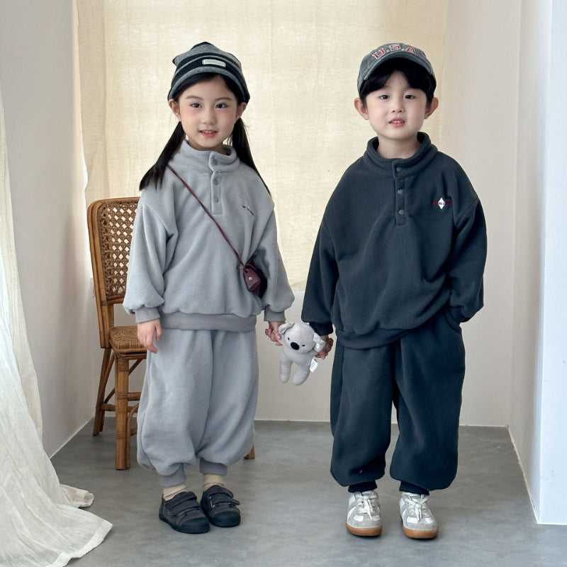 【BABY&KID】冬新作 カジュアル裏起毛セットアップSK102029