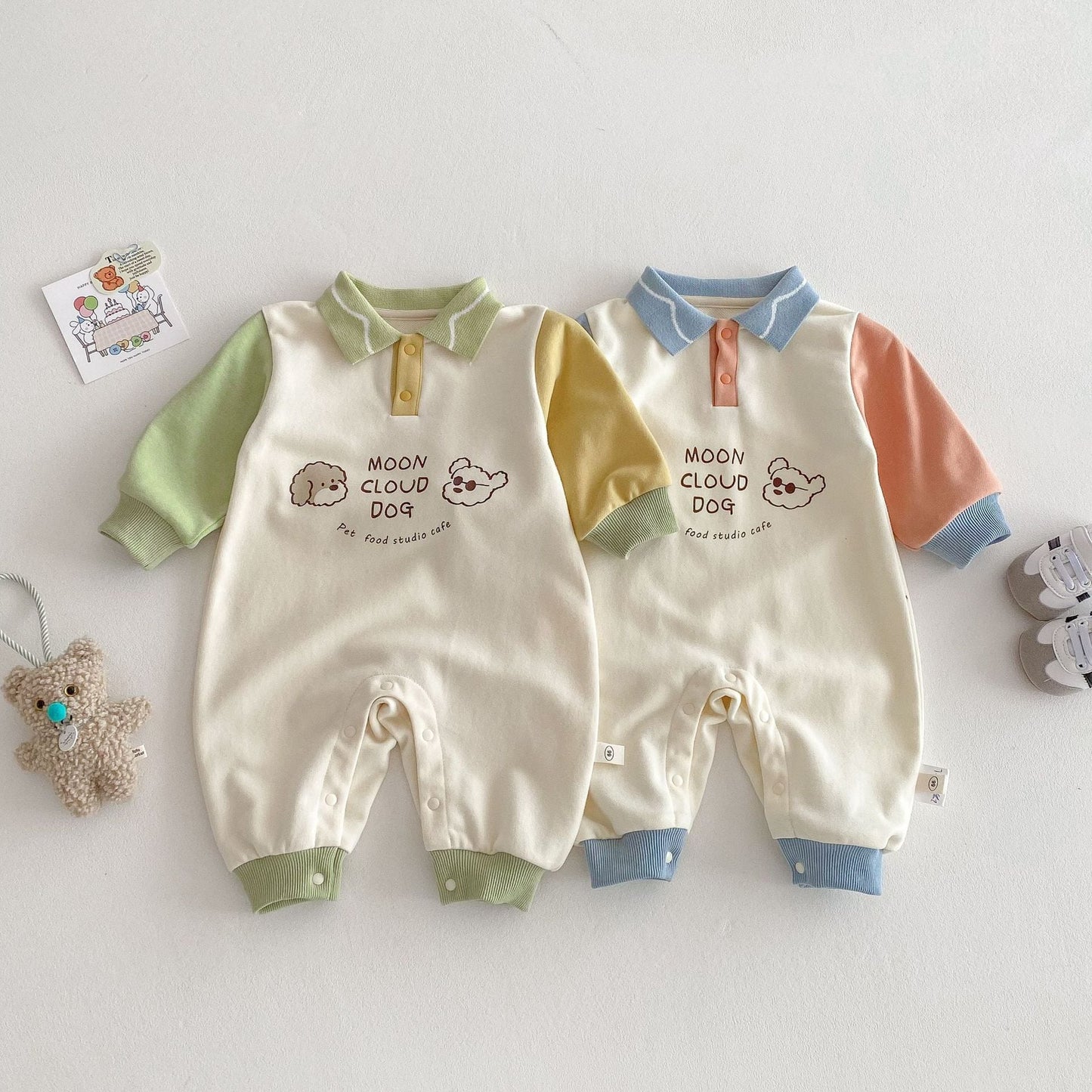 【BABY】MOON CLOUD DOGロンパースSK030714