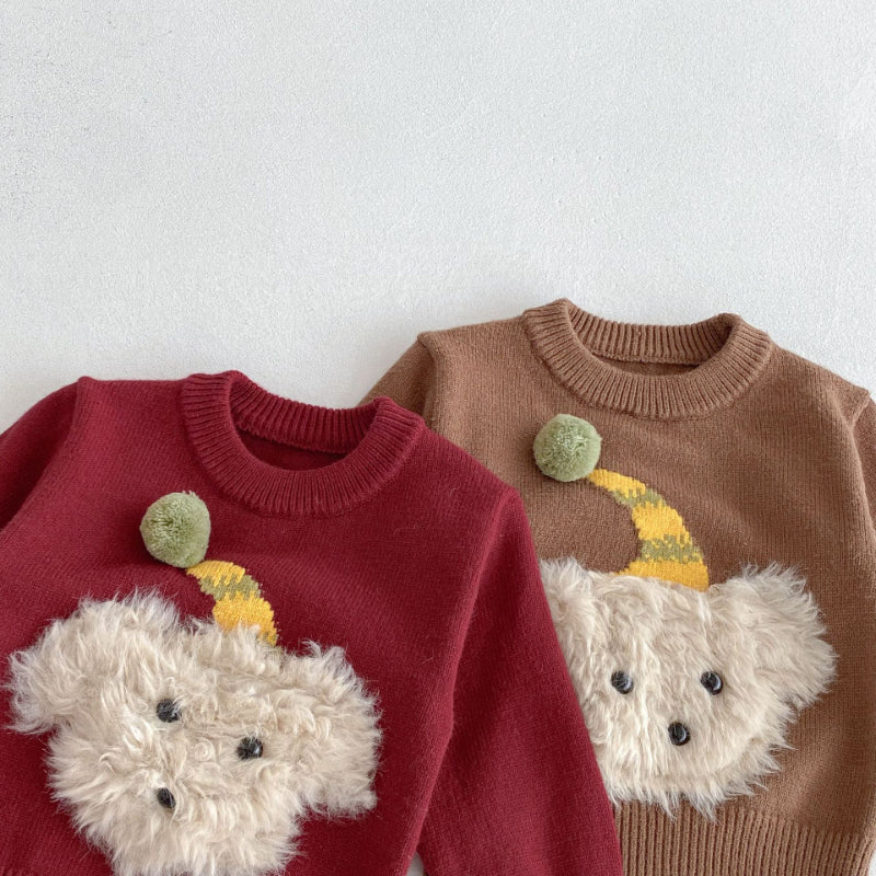 【BABY】立体ぬいぐるみ付きニットセットアップSK092405